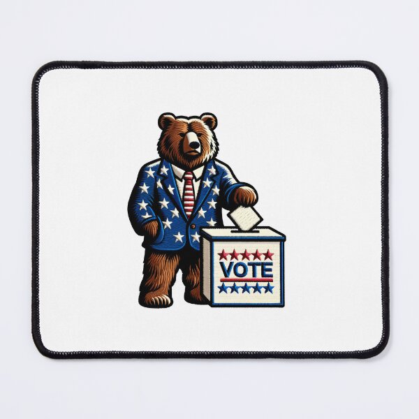 Item preview, American Bear Voting Patch Illustration designed and sold by #Adulting Central.