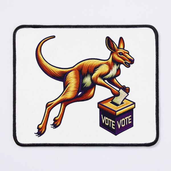 Item preview, Kangaroo Ballot Box Patch Illustration designed and sold by #Adulting Central.