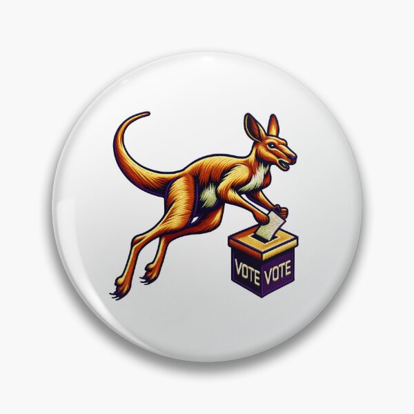 Item preview, Kangaroo Ballot Box Patch Illustration designed and sold by #Adulting Central.