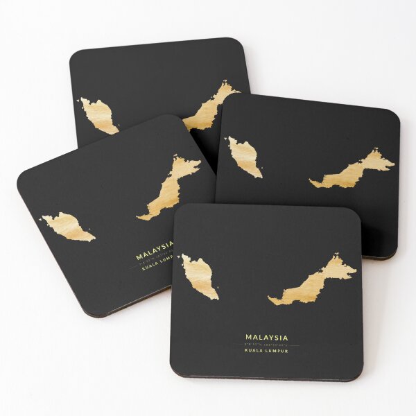 Item preview, Malaysia map in gold color designed and sold by Jerhus.