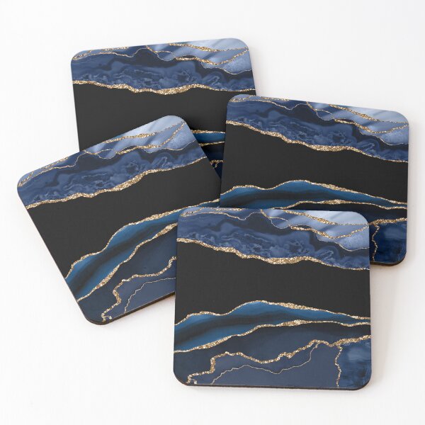 Item preview, Blue and Gold Glitter Agate designed and sold by Winarrts.