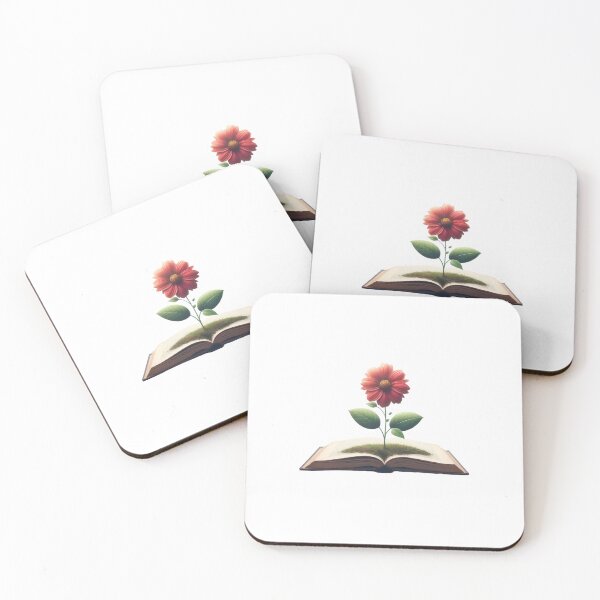 Item preview, Flowers growing from book Sticker vector designed and sold by sutja.