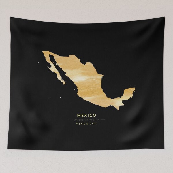 Item preview, Mexico map in gold color designed and sold by Jerhus.