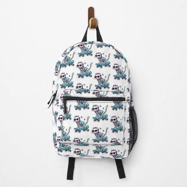 Item preview, Preppy skeleton cat skateboarding designed and sold by Jam3x.