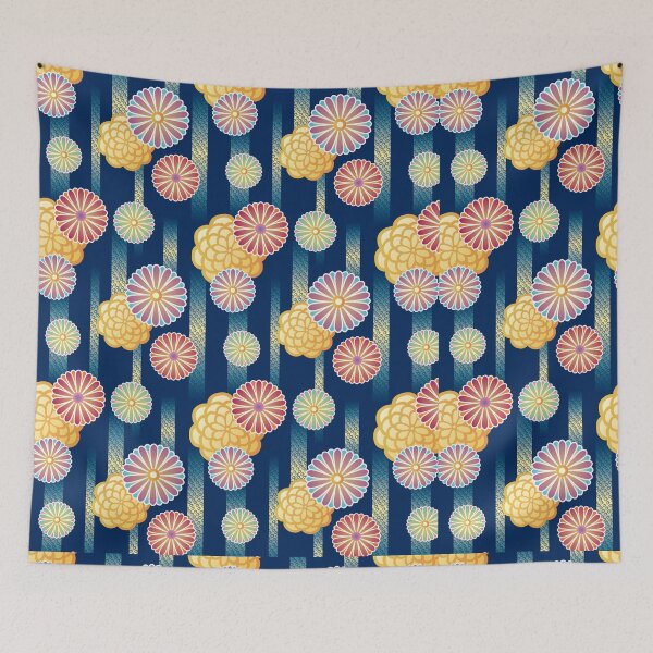 Item preview, chrysanthemum plant tree pattern  designed and sold by ThePurplePrints.