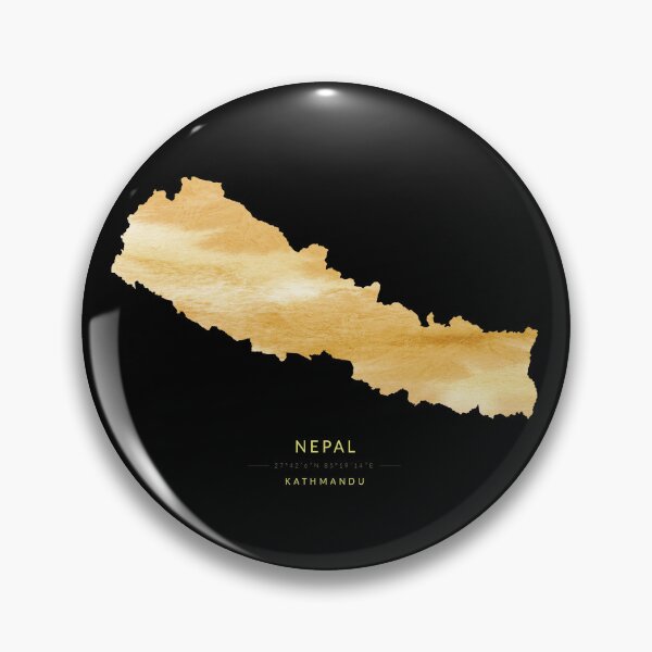 Item preview, Nepal map in gold color designed and sold by Jerhus.