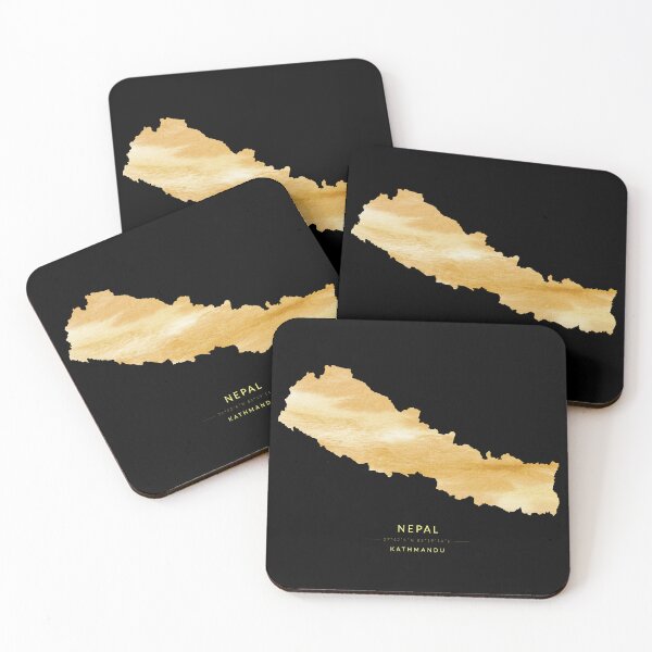 Item preview, Nepal map in gold color designed and sold by Jerhus.