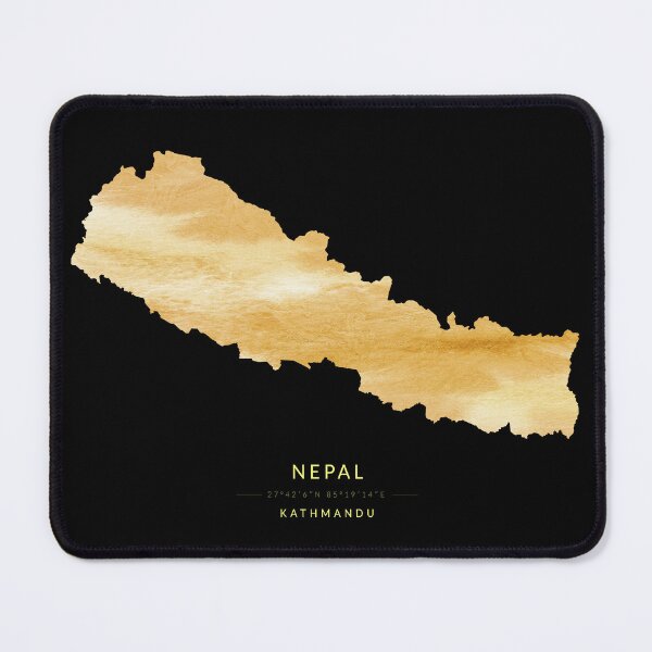 Item preview, Nepal map in gold color designed and sold by Jerhus.