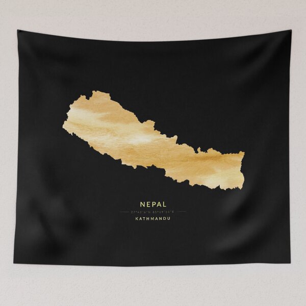 Item preview, Nepal map in gold color designed and sold by Jerhus.