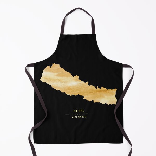 Item preview, Nepal map in gold color designed and sold by Jerhus.