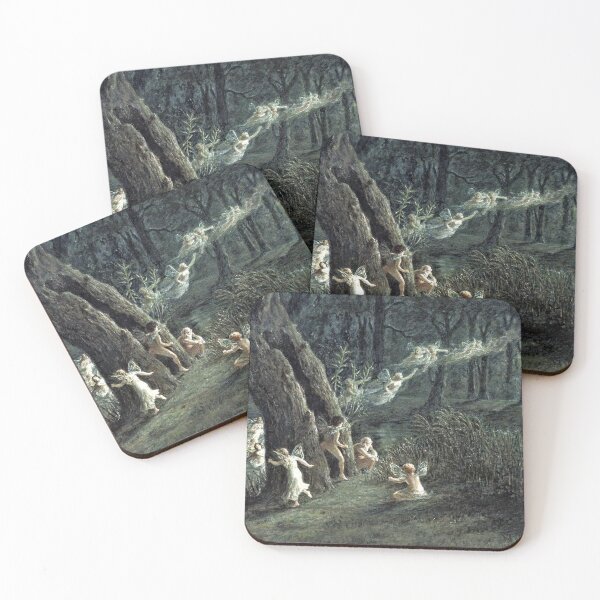 Item preview, Woodland fairies in the moonlight - A. W. Crawford designed and sold by forgottenbeauty.