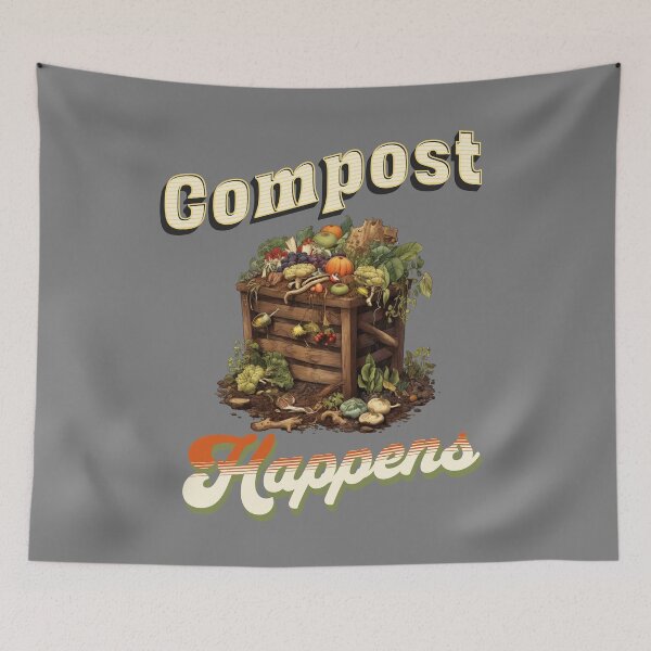Item preview, Compost happens - Community gardening - Backyard gardening - Master gardener - Grow more - Garden gangster designed and sold by JansenGS.