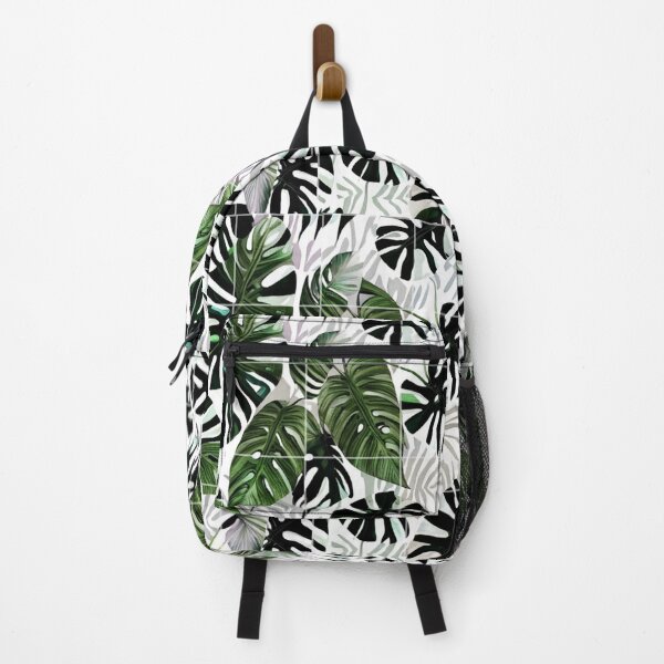 Item preview, Monstera Print in Black and White designed and sold by AroidIsland.