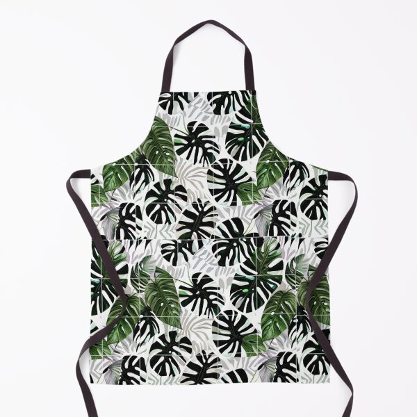 Item preview, Monstera Print in Black and White designed and sold by AroidIsland.