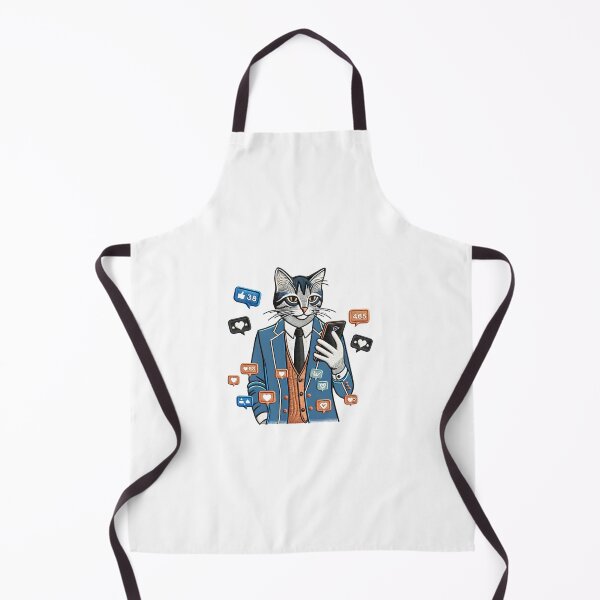 Item preview, Social Media Cat Patch Illustration designed and sold by #Adulting Central.