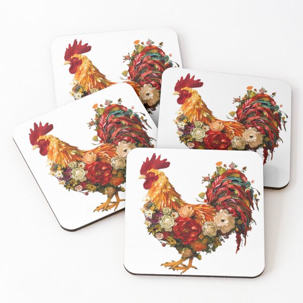 Item preview, Rooster made of Flowers, Chicken, Fowl, Birds, Flowers, Floral designed and sold by Lumora.Studio.