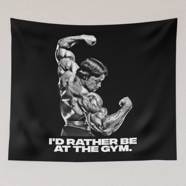 Item preview, I'd rather be at the gym. Arnold Schwarzenegger Fan art. designed and sold by HuzaifaNaveedh.