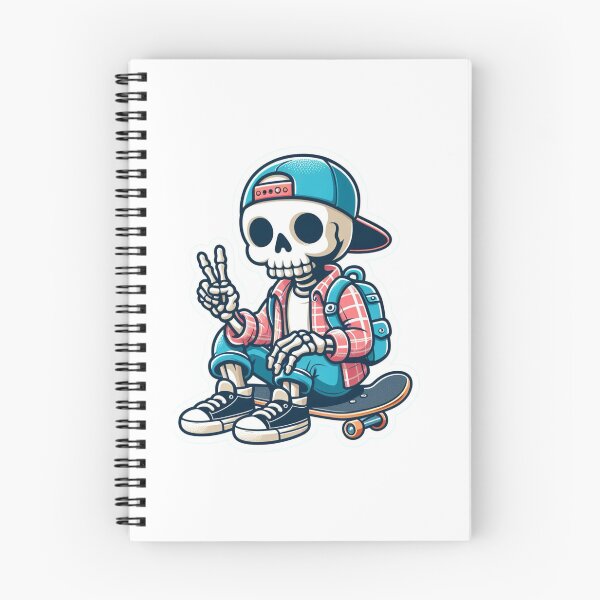 Item preview, Preppy skeleton skateboarding peace hand sign designed and sold by Jam3x.