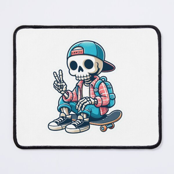 Item preview, Preppy skeleton skateboarding peace hand sign designed and sold by Jam3x.