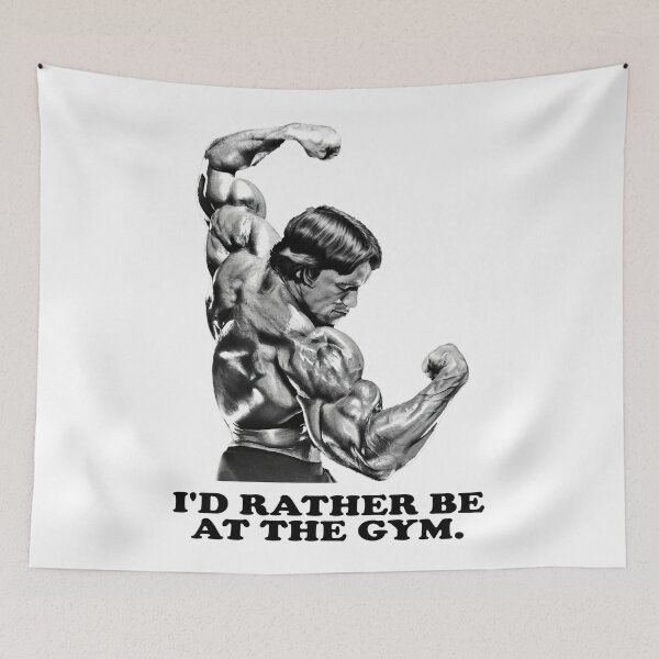 Item preview, I'd rather be at the gym. Arnold Schwarzenegger Fan art. designed and sold by HuzaifaNaveedh.