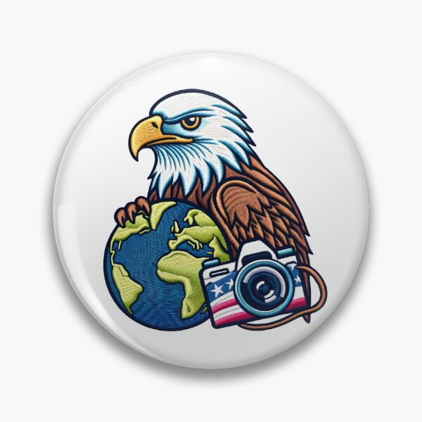 Item preview, Global Perspective Eagle Illustration Patch designed and sold by #Adulting Central.