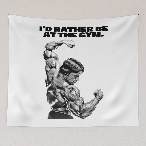 Item preview, I'd rather be at the gym. Arnold Schwarzenegger Fan art. designed and sold by HuzaifaNaveedh.