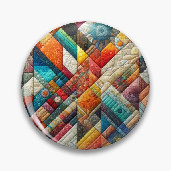 Item preview, Vibrant Patchwork Canvas - Cozy Artisan Quilt designed and sold by SrijanaByAnu.