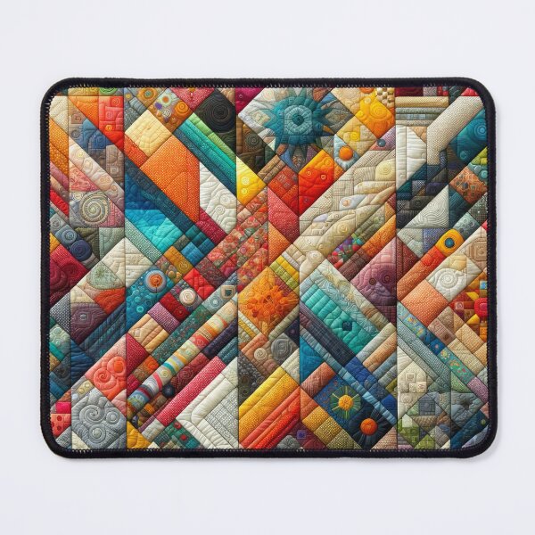 Item preview, Vibrant Patchwork Canvas - Cozy Artisan Quilt designed and sold by SrijanaByAnu.
