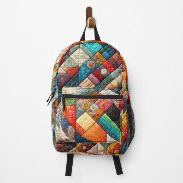 Item preview, Vibrant Patchwork Canvas - Cozy Artisan Quilt designed and sold by SrijanaByAnu.