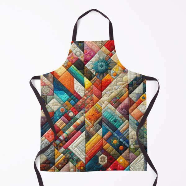 Item preview, Vibrant Patchwork Canvas - Cozy Artisan Quilt designed and sold by SrijanaByAnu.