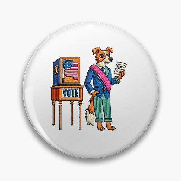 Item preview, Civic Minded Fox Illustration Patch designed and sold by #Adulting Central.