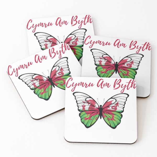 Item preview, CYMRU AM BYTH BUTTERFLY designed and sold by AllThatIsWelsh.