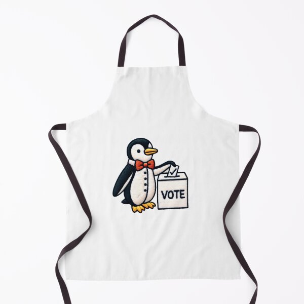 Item preview, Dapper Penguin Voter Illustration Patch designed and sold by #Adulting Central.