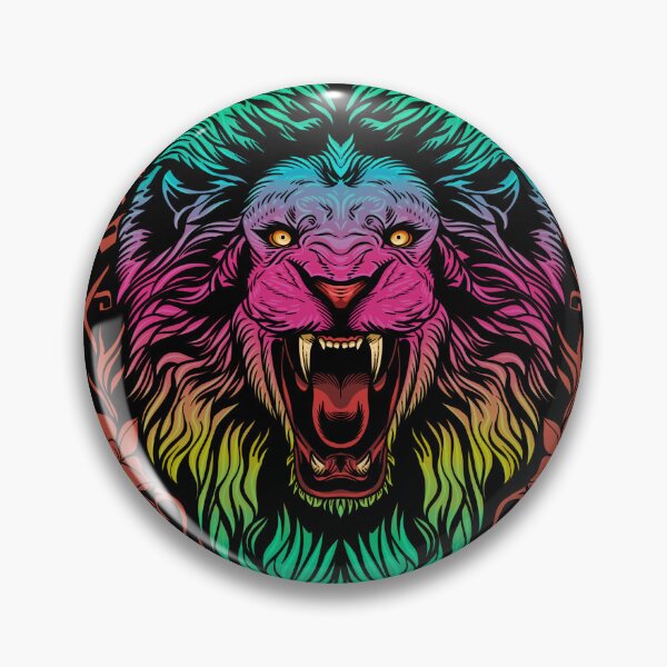 Item preview, Devils face on Lion head illustration  designed and sold by nickardi.