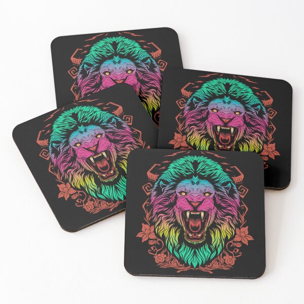Item preview, Devils face on Lion head illustration  designed and sold by nickardi.