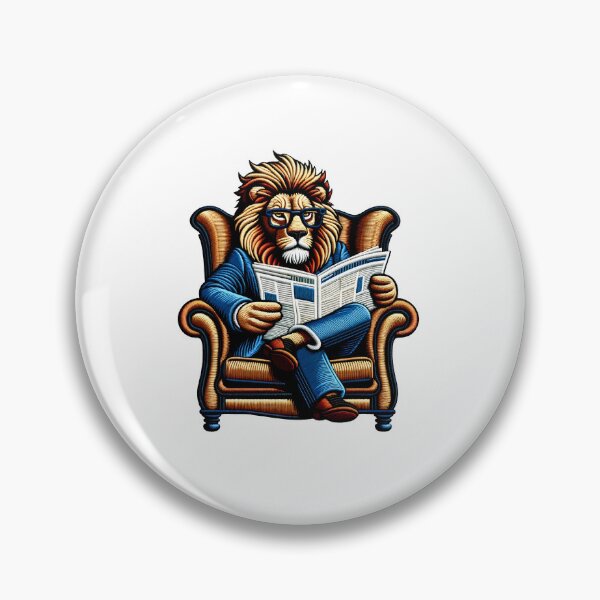 Item preview, Informed Lion Illustration Patch designed and sold by #Adulting Central.