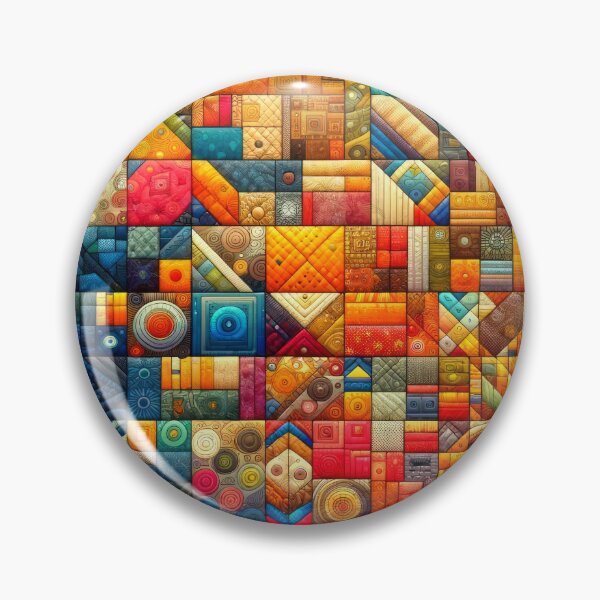 Item preview, Colorful Fabric Mosaic - Quilt Design designed and sold by SrijanaByAnu.