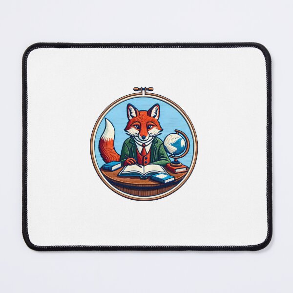 Item preview, Studious Fox Illustration Patch designed and sold by #Adulting Central.