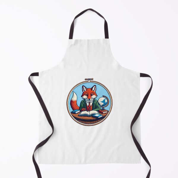 Item preview, Studious Fox Illustration Patch designed and sold by #Adulting Central.