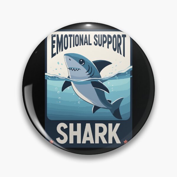 Item preview, Emotional Support Shark designed and sold by TomFrontierArt.