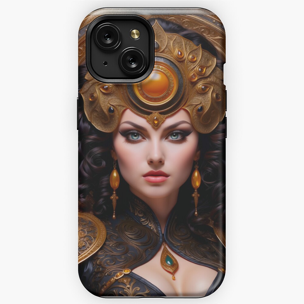 The Eyes Of Delenora AI Concept Art by Xzendor7 - Captivating Portrait Art Print 6 The Eyes Of Delenora Beautiful AI Concept Art Portrait by Xzendor7 Decorative iPhone 15 Case Art Print