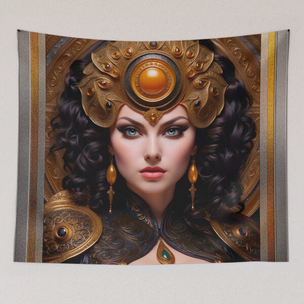 Item preview, The Eyes Of Delenora Beautiful AI Concept Art Portrait by Xzendor7 designed and sold by Xzendor7 Digital Art Creations.