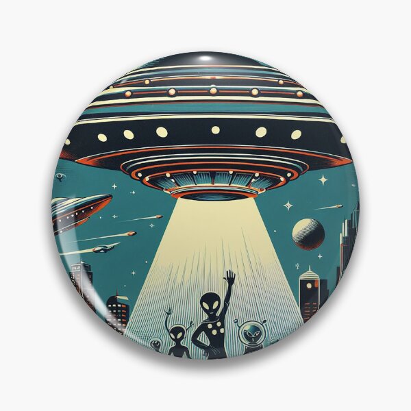 Item preview, Landing Lights: Retro Encounter with Extraterrestrials designed and sold by autrouvetout.