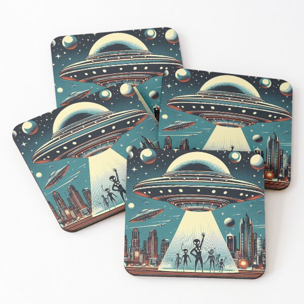 Item preview, Landing Lights: Retro Encounter with Extraterrestrials designed and sold by autrouvetout.
