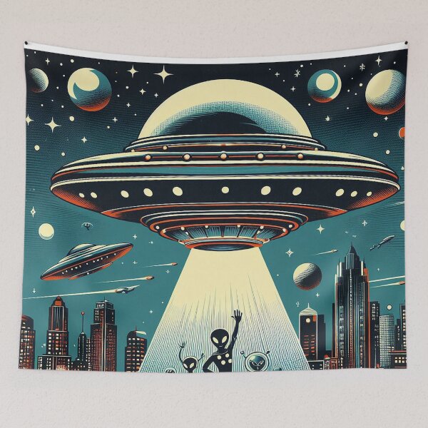 Item preview, Landing Lights: Retro Encounter with Extraterrestrials designed and sold by autrouvetout.