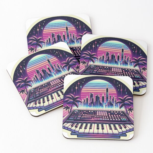 Item preview, Synthesizer City Sticker designed and sold by Pixelfunk.