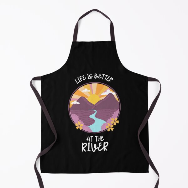 Item preview, Life is better at the river, for nature lovers designed and sold by ThreadmyCanvas.