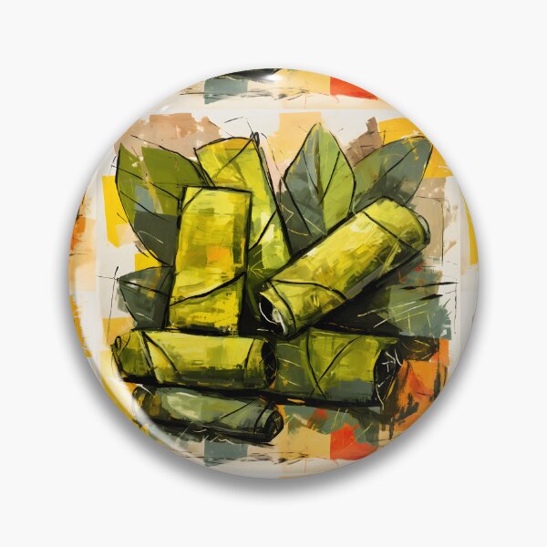 Item preview, Gourmet Heritage- Stuffed Vines Unveiled in Cubism and Pop Art with Grape Essence designed and sold by OlfactoART Studio.