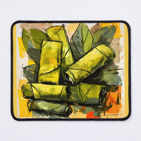 Item preview, Gourmet Heritage- Stuffed Vines Unveiled in Cubism and Pop Art with Grape Essence designed and sold by OlfactoART Studio.