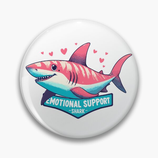 Item preview, Cute Emotional Support Shark designed and sold by TomFrontierArt.